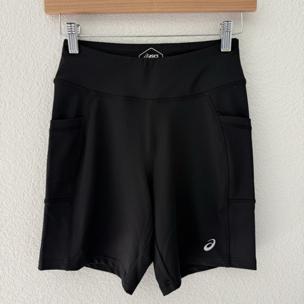 Asics NEW 7in Knit‎ Shorts Womens XS Black Pockets Compression